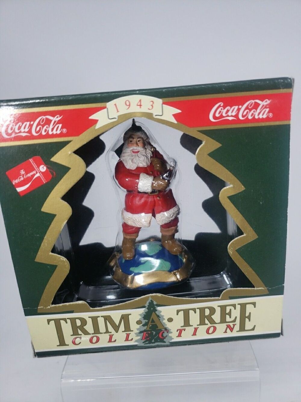 Coca Cola Trim A Tree Collection 1943 Santa Traveled Refreshed Ornament 1993 VTG
